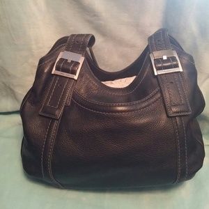 Black leather purse
